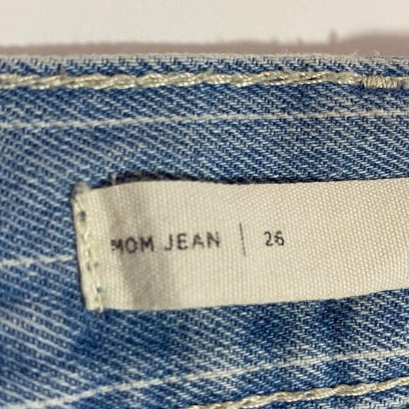 Pacsun Striped Mom Jeans Blue and White Size 26 - Picture 6 of 11